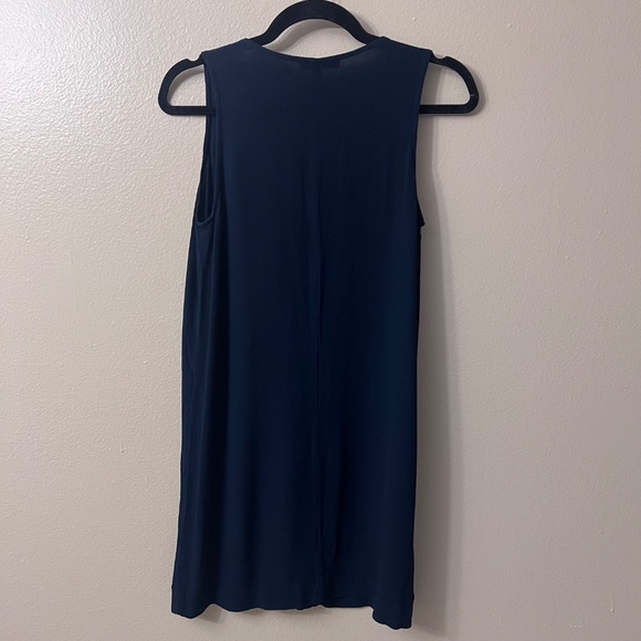 Madewell Women's Navy Blue Button Front Dress Viscose Sleeveless Size XS - Picture 3 of 11